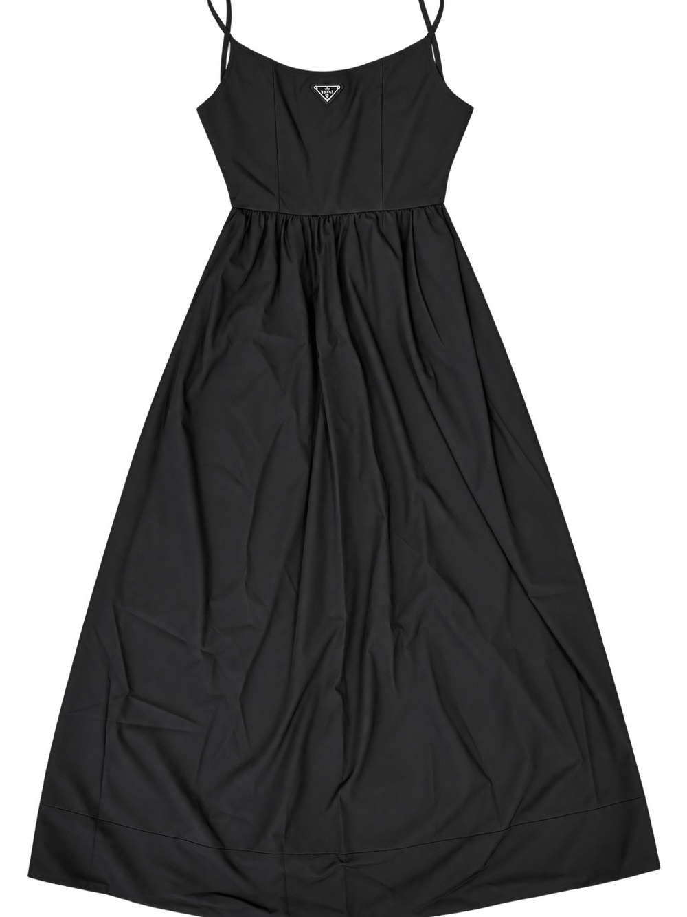 Black Spaghetti-Strap Midi Dress